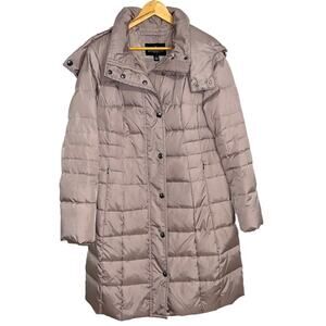 London Fog Tower Goose Down Detachable Hood Puffer Jacket